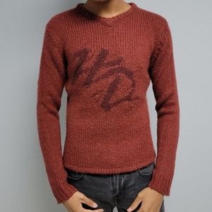 Harley Davidson Acrylic Cable‎ Knit Sweater Womens Medium Vintage Pullover